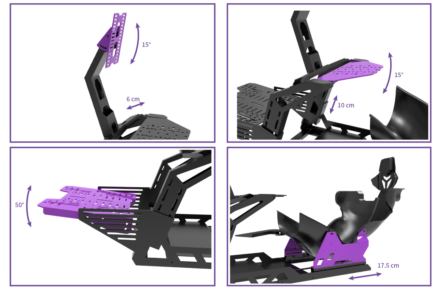 Cadru de simulator Conspit FP-Lite cu scaun și covoraș incluse